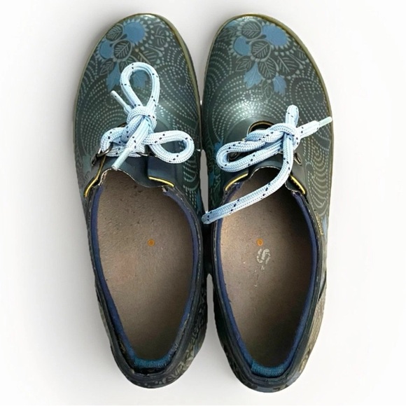 Bogs Batik Urban Farmer Slides Clogs Women’s Size 9 Blue Leaf Waterproof - Picture 3 of 9